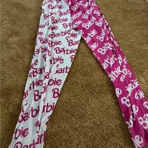 Barbie Pink and White Leggings